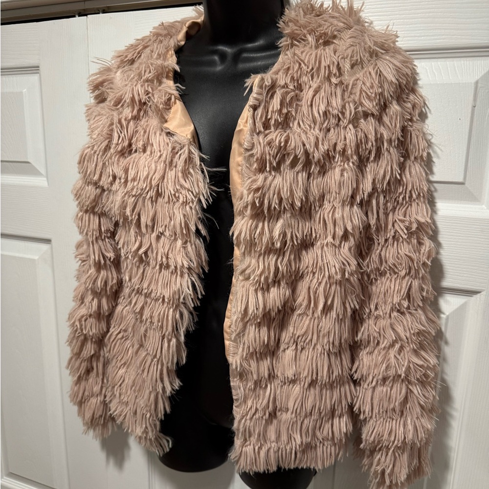 Inorin Womens Fall Open Front Cardigan Faux Fur Shaggy Jacket